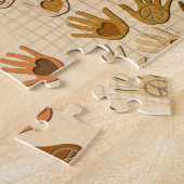 手の平和そして愛 ジグソーパズル (側面)