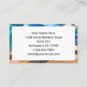 手の幾何絵を描抽象芸術パターン 名刺 (裏面)