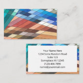 手の幾何絵を描抽象芸術パターン 名刺 (正面/裏面)