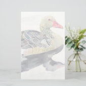手の引くことの水彩画の鳥、アヒル 便箋 (スタンド正面)