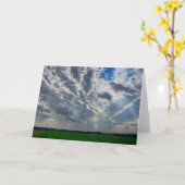 手の形のサンビーム カード (黄色い花)