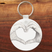 手の形のハート キーホルダー (正面)