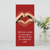 手の形のハート、愛のデザイン (スタンド正面)