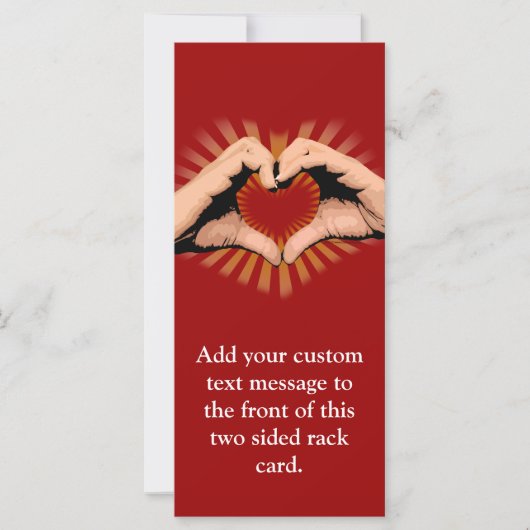 手の形のハート、愛のデザイン (正面)