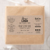 手の形をし書たミニマリストの香りのする大豆ろうそく ラベル (インサイチュ)