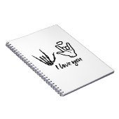 手の形 – スケルトンハート手 ノートブック (右側)