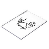 手の形 – スケルトンハート手 ノートブック (左側)