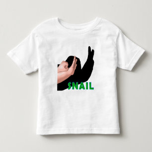 手の影のかたつむり トドラーTシャツ