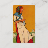 手の忙しい刺繍のニットのかぎ針編みの名刺 名刺 (裏面)