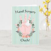 手の手術が手のカードをうまく取る カード (黄色い花)