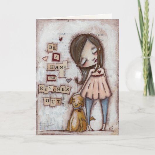 手の挨拶状に達すること サンキューカード (正面)