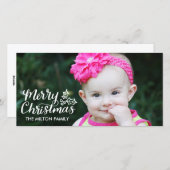 手の教養があるクリスマスの完全なフォトカード シーズンカード (正面/裏面)