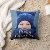 手の教養があるメリークリスマスの休日の写真 クッション (ブランケット)