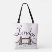手の教養があるロンドン橋 トートバッグ (裏面)