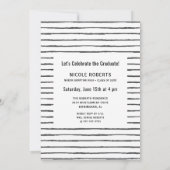 手の教養がある卒業パーティーの写真の発表 案内状 (裏面)