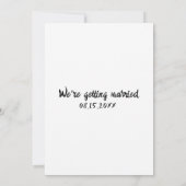 手の書フユニークモダンレームのレトロ結婚の 招待状 (裏面)