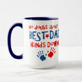 手の最も最高のなパパのマグ マグカップ (左)