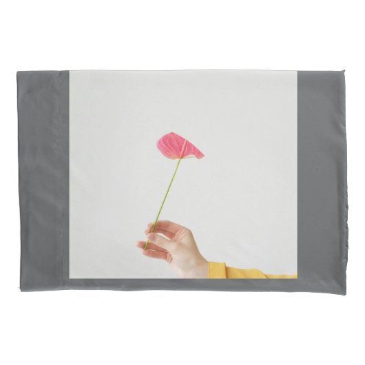 「手の枕カバーの花 枕カバー (正面)