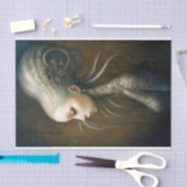 手の毛の美しい女性 薄葉紙 (クラフト)