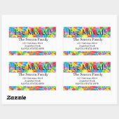 手の水の色のステッ絵を描クを移動した 長方形シール (シート)