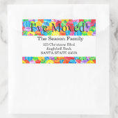 手の水の色のステッ絵を描クを移動した 長方形シール (バッグ)