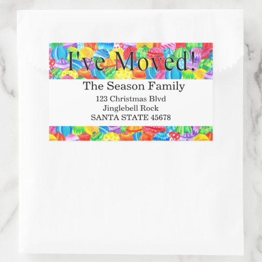 手の水の色のステッ絵を描クを移動した 長方形シール (バッグ)