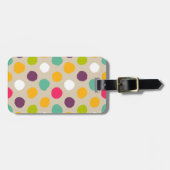 手の水玉模様パターン ラゲッジタグ (正面横)