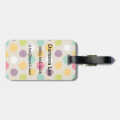 手の水玉模様パターン ラゲッジタグ (裏面横)