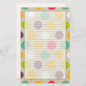 手の水玉模様パターン 便箋 (正面/裏面)