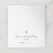 手の水色のクリスマススノーフレーク冬 プレイスカード (外部開封)