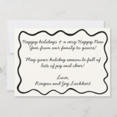 手の波打ちドードルお洒落フォ縁どト シーズンカード (裏面)