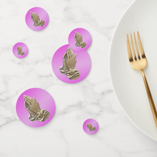 手の洗礼の聖餐の女の子のピンクを祈ること コンフェッティ (グループ)