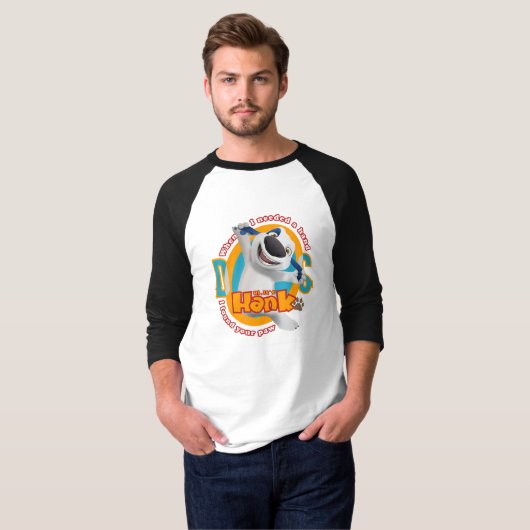 手の温かさ |メンズ3/4スリーブラグラン Tシャツ (正面フル)