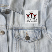 手の漫画の3つのワイングラス 缶バッジ (インサイチュ)