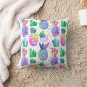 手の秋色彩の鮮やかの花、シームレスなパターン。 クッション (ブランケット)