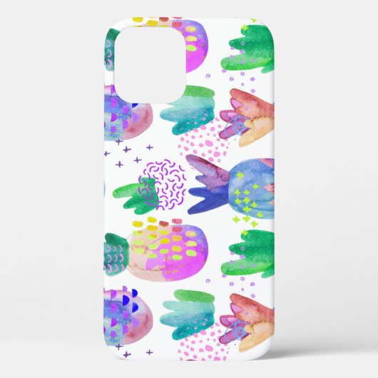 手の秋色彩の鮮やかの花、シームレスなパターン。 Case-Mate iPhoneケース (裏面)