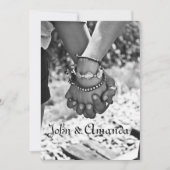 手の結婚式招待状の把握 セーブザデート (正面)