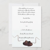 手の結婚式招待状の把握 セーブザデート (裏面)