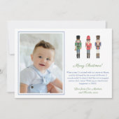 手の絵を描くるみ割り人の懐かしいメリークリスマス シーズンカード (正面)