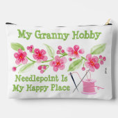 手の絵を描さくらんぼ花G針先ジッパー アクセサリーポーチ (裏面)