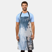 手の絵を描デザイン。ユニークスタイルアブスタ エプロン (着用した状態)