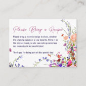 手の絵を描フローラブライダルがレシピをもたらす エンクロージャーカード (正面)