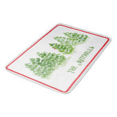 手の絵を描冬の木のパーソナライズ名 バスマット (アングル)