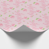 手の絵を描水の色のバラハッピーバースデーギフト ラッピングペーパー (角)