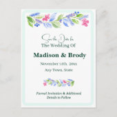 手の絵を描水の色のフローラ日の写真を保存 案内ポストカード (正面)