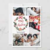 手の絵を描水の色のリースクリスマス6写真 シーズンカード (正面)