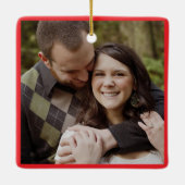 手の絵を描水の色の休日PHOTO 1st NOEL セラミックオーナメント (裏面)