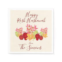 手の絵を描水の色の離れApple Rosh Hashanah