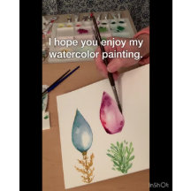 手の絵を描水の色ピンクのクリスマスバウブル