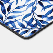 手の絵を描水色のインクパターン デスクマット (コーナー)